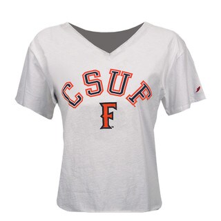 CSUF Valencia V-Neck Tee - Heather Sand